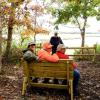 Land Trust members at the bench at Marks Cove Vista. File photo