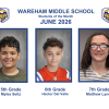 Wareham Middle School June Students of the Month